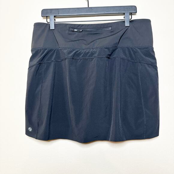 Athleta Womens Run With It 14" Tennis Skort Skirt Workout Black Womens Size 1X - Picture 5 of 12